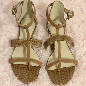 Nine West Tan Strappy Sandals